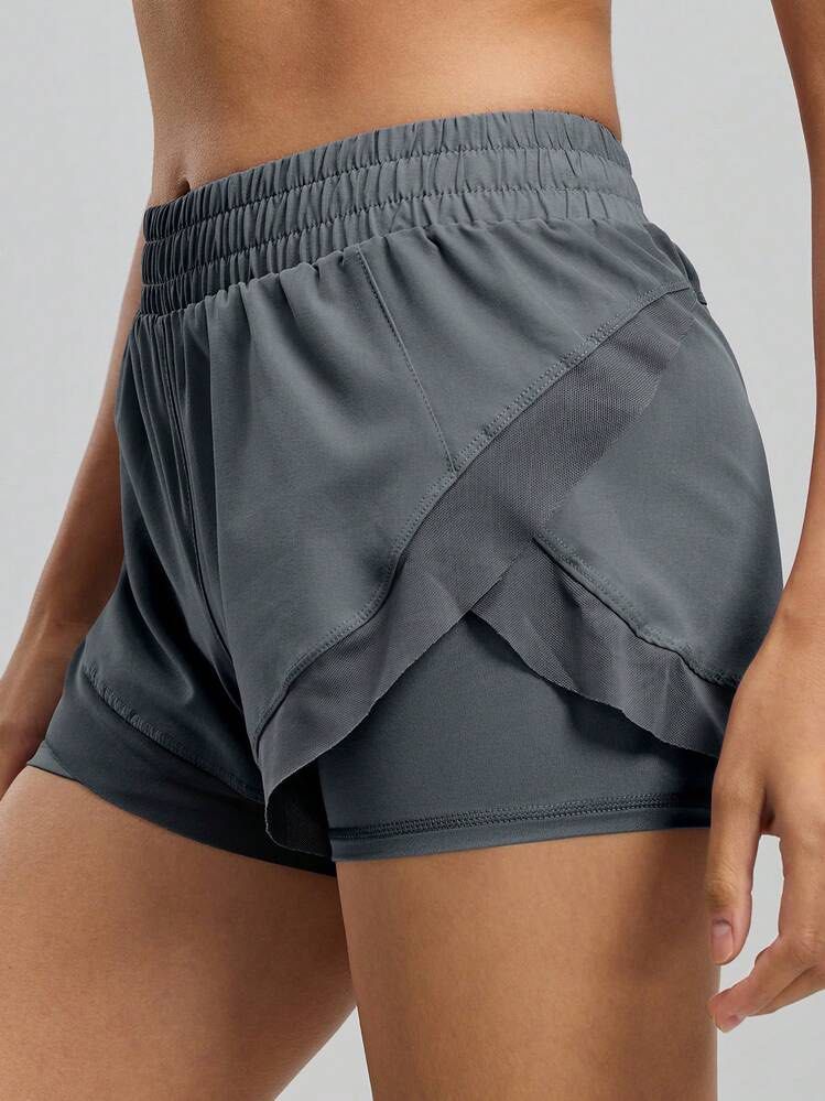 Lululemon High-rise Running Shorts Gray (Category: Activewear) located in Mandaluyong City. Submitted by keep.it (Listing ID 1470128118, Image 3). Description: BNWOT - From Vietnam.