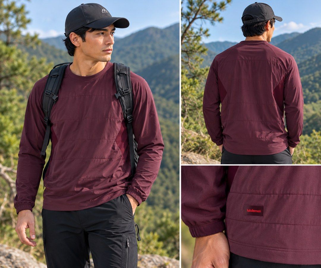 LULULEMON HIKING INSULATED ROUND NECK SHIRT (Category: Tshirts & Polo Shirts ) located in Cabuyao City. Submitted by pormanation-thrift-store (Listing ID 1469990607, Image 2). Description: LULULEMON HIKING INSULATED ROUND NECK SHIRT Condition: LIKE NEW Color rate: 10/10 (PWEDE SA MASELAN) Size: MEDIUM Dimes: 22”Wx27”L Issue: NONE‼️ Price: 2500.