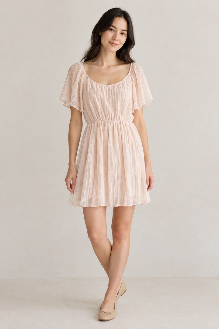 (M) Ever New Blush Pleated Dress (Category: Dresses) located in Quezon City. Submitted by shopgood_mnl (Listing ID 1470069167, Image 1). Description: .