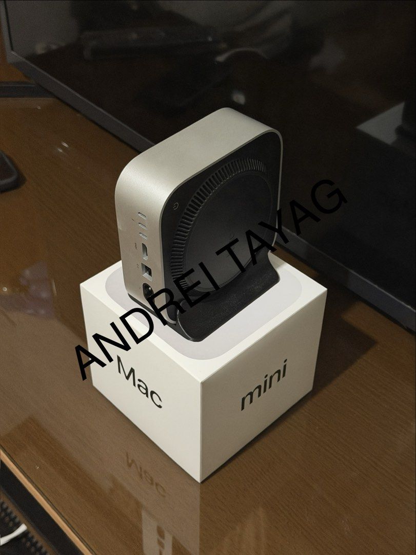 Mac Mini M4 512Gb (Category: Desktops) located in Mandaluyong City. Submitted by andreitangoo122601 (Listing ID 1470085772, Image 3). Description: Selling Mac Mini M4 512GB ✨Still in excellent condition✨ NO ISSUES With Box still in good condition With free vertical stand SSD was upgraded to 512GB (see screenshot for verification) RFS: Company provided a laptop for work. 📍Location: Mandaluyong ~Transactions~ Meetup: MRT Boni station, Light Mall F