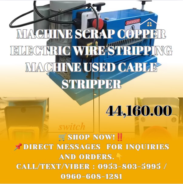 Machine Scrap Copper Electric Wire Stripping Machine Used Cable ...