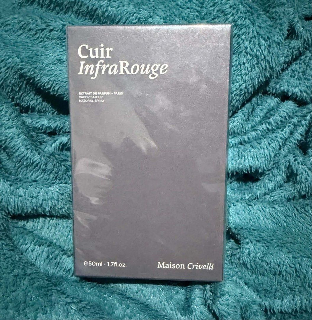 Maison Crivelli Cuir InfraRouge Extrait de Parfum 50ml (Category: Fragrance & Deodorants) located in Quezon City. Submitted by nicolapidario11 (Listing ID 1470034426, Image 1). Description: - Brand: Maison Crivelli - Fragrance: Cuir InfraRouge Extrait de Parfum - Size: 50ml / 1.7 fl. oz. - Condition: Brand new, unopened, comes with original box packaging - Edition: Natural spray vaporisateur from Paris - 100% authentic and ready to ship.