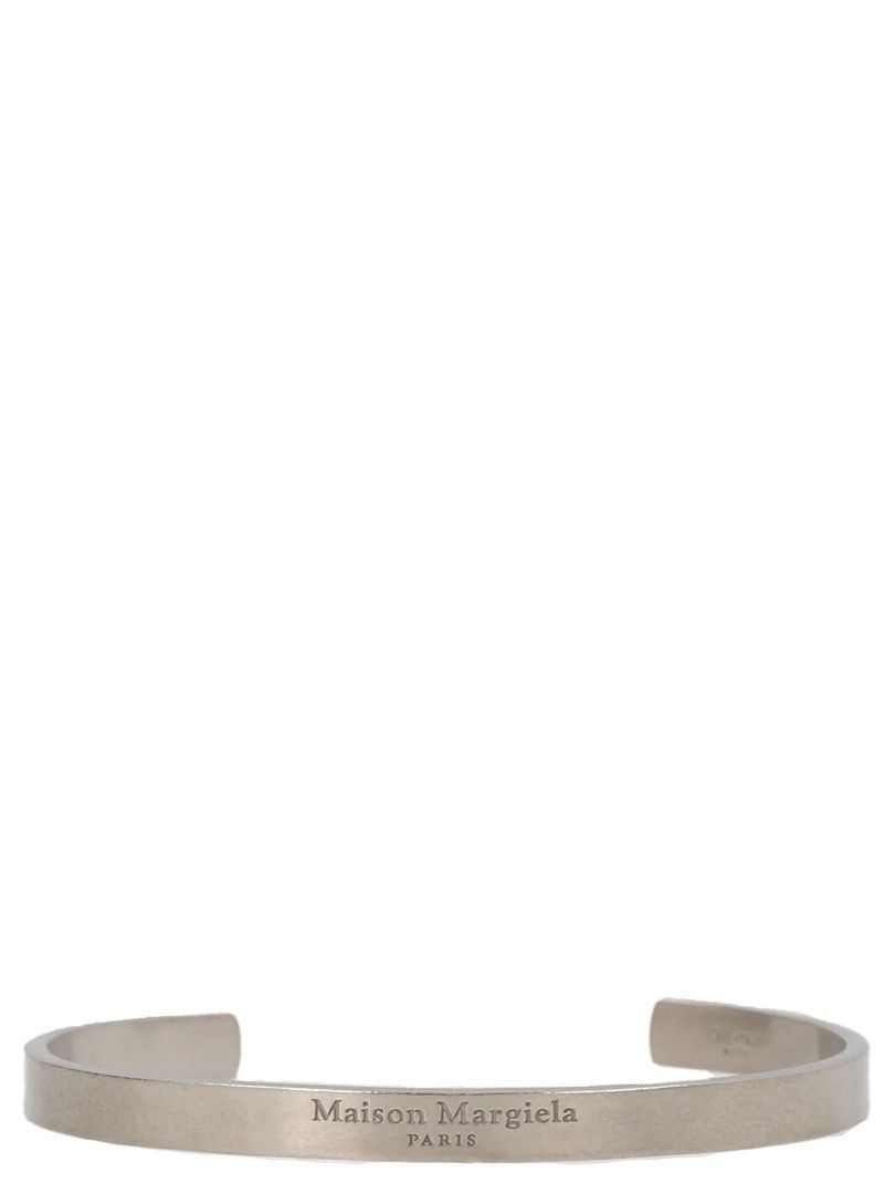 Maison Margiela silver cuff bracelet (Category: Jewelry) located in Manila. Submitted by polyesterspliff (Listing ID 1470053911, Image 1). Description: Margiela Cuff Bracelet frosted Nego No major issues Very small minor scratches 925 Silver.
