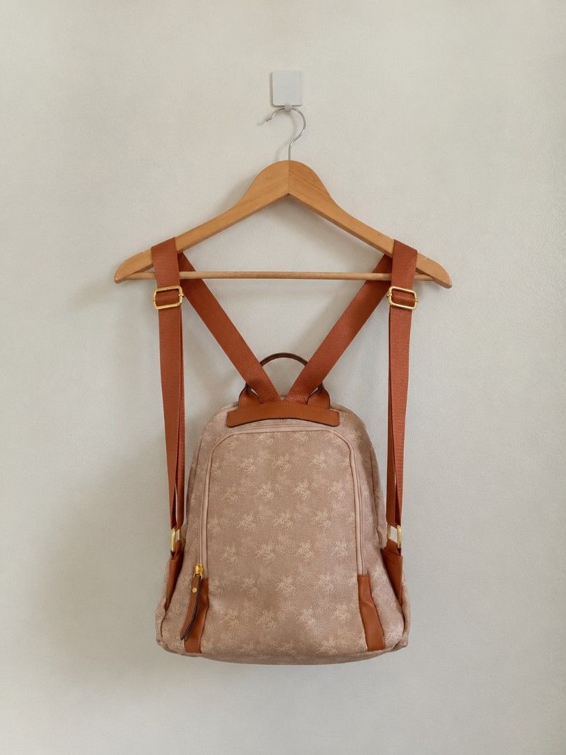 MAKBOLO Beige Monogram Backpack with Brown Straps (Category: Backpacks) located in Manila. Submitted by maxinesotto (Listing ID 1469948418, Image 3). Description: ‎📢 ₱1199 ‎📍 Location: Tayuman, Manila ‎ ‎Details: ‎✓ Condition: Good as new ‎✓ RFS: Decluttering ‎✓ Size: Indicated in the listing title ‎ ‎Payment: GCash (Payment first) ‎ ‎Delivery: ‎- Same day pick-up via Lalamove / Joyride / Angkas ‎ ‎First to pay, first to get the item. ‎No reser