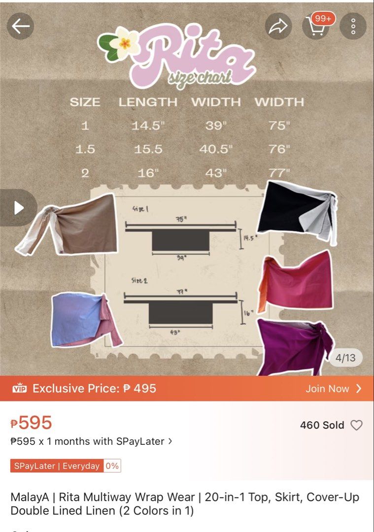 Malaya Club Reversible Rita Multiway Wrap (Category: Sleeveless) located in Mandaluyong City. Submitted by andreyamari_ (Listing ID 1470008497, Image 3). Description: rfs: decluttering Take all for Php 800 Malaya Club Reversible Isla Top (S-M) - 300 Malaya Club Reversible Rita Multiway Wrap (Size 2) - 250 Malaya Club Reversible Polo (Medium) - 350.