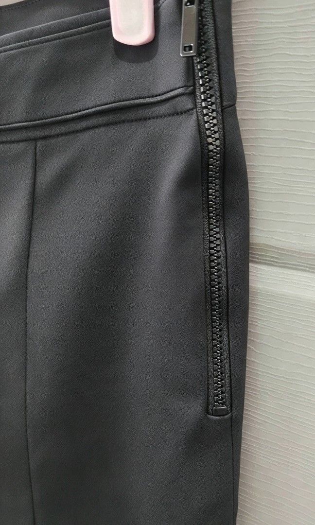 Mango Basics Dark Gray Tailored Trousers (Category: Jeans) located in Naga. Submitted by bitchesabarbie (Listing ID 1469978446, Image 2). Description: - Elegant dark charcoal gray, sleek & polished fabric - Side zipper closure (no bulky front buttons) for a clean look - High-waisted design with flattering center seam detail - Cropped / ankle length — perfect for heels, flats, or sneakers - Very versatile: office, smart casual, events, or everyday