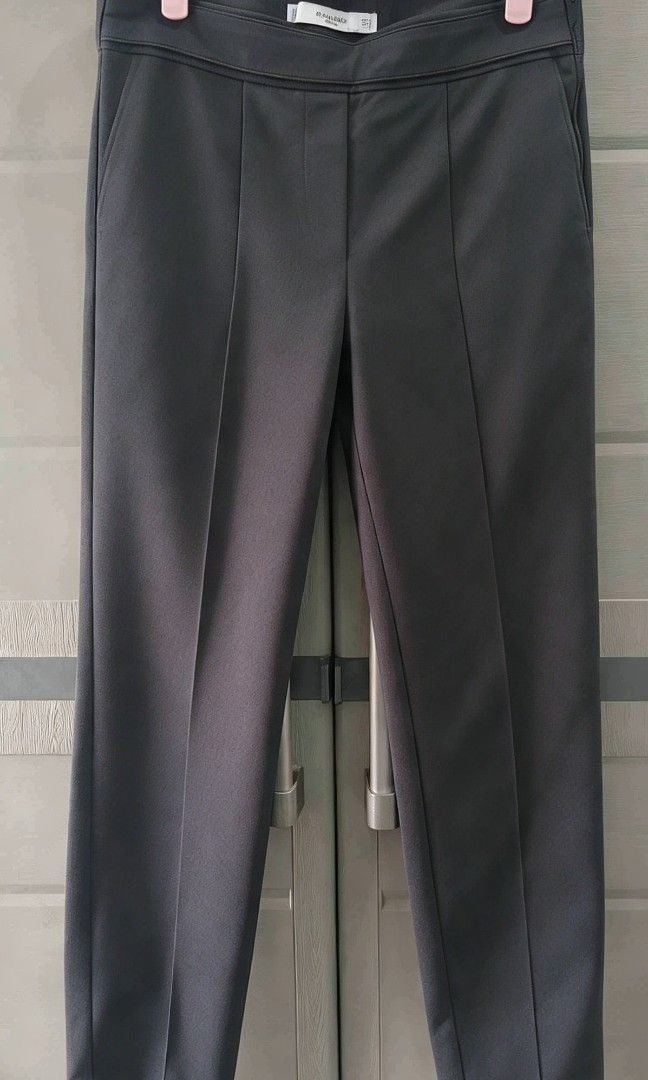 Mango Basics Dark Gray Tailored Trousers (Category: Jeans) located in Naga. Submitted by bitchesabarbie (Listing ID 1469978446, Image 1). Description: - Elegant dark charcoal gray, sleek & polished fabric - Side zipper closure (no bulky front buttons) for a clean look - High-waisted design with flattering center seam detail - Cropped / ankle length — perfect for heels, flats, or sneakers - Very versatile: office, smart casual, events, or everyday