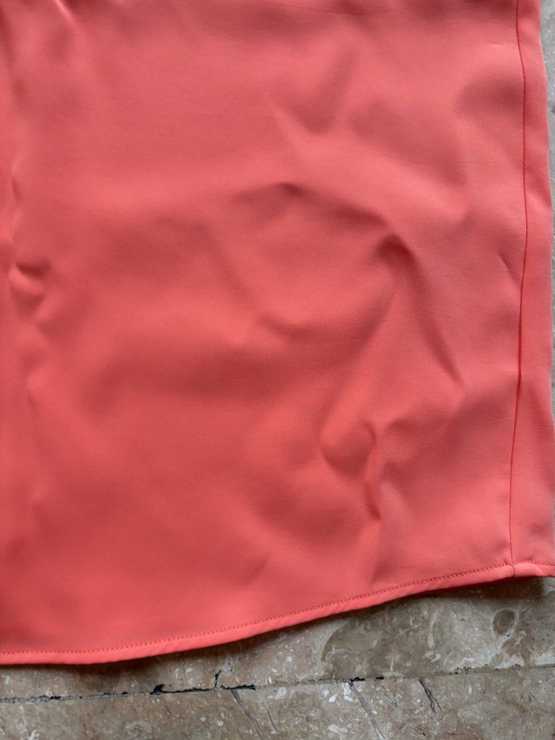 Mango Suit Collection Keyhole Blouse, Coral (Category: Blouses) located in Quezon City. Submitted by tidyup.lara (Listing ID 1470138230, Image 2). Description: Size XS Bust 36” Waist 36” Length 23” Condition 8/10: used but in good condition .
