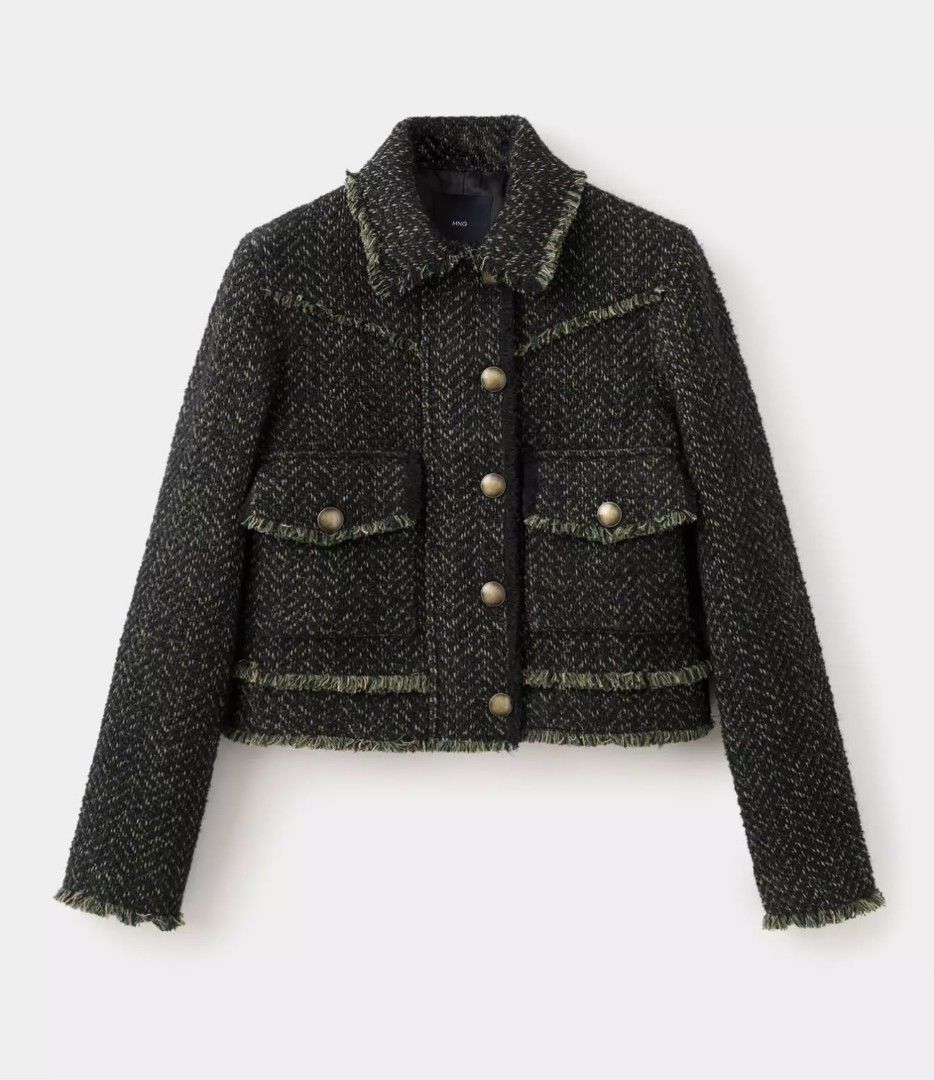 MANGO TWEED JACKET/BLAZER (Category: Coats, Jackets and Outerwear) located in Manila. Submitted by mapledrave (Listing ID 1469979148, Image 1). Description: USED ONCE BOUGHT AT 2495 IN WEBSITE RFS: JUST USED FOR AN EVENT SIZE XL GOOD AS NEW AND NO ISSUES AT ALL.