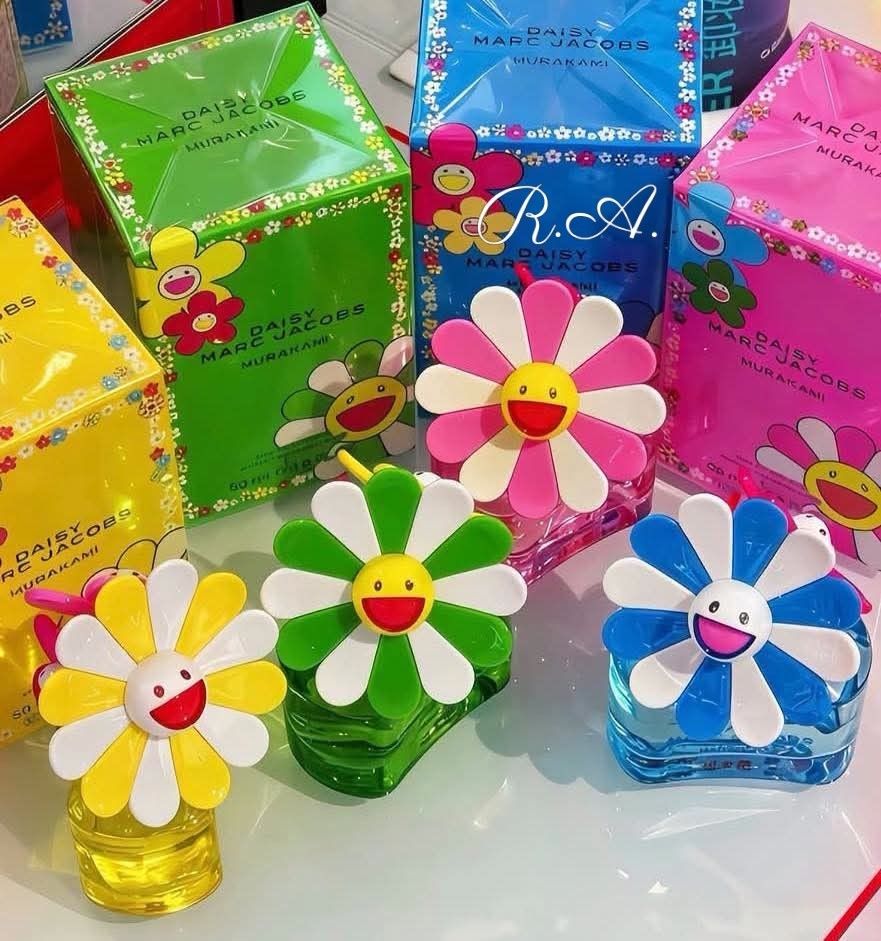 Marc Jacobs Daisy Murakami Perfume Set (Category: Fragrance & Deodorants) located in Manila. Submitted by rhona30antiquera (Listing ID 1470139895, Image 1). Description: ✨MJ Daisy Murakami Limited Edition!✨ 💚💙💖💛 ₱3,999 each only! •Daisy Murakami Blue 50ml EDP 💙Floral Fresh scent •Daisy Murakami Yellow 50ml EDP 💛Fruity floral scent •Daisy Murakami Green 50ml EDP 💚Fresh green floral scent •Daisy Murakami Pink 50ml EDP 💖Sweet fruity floral s