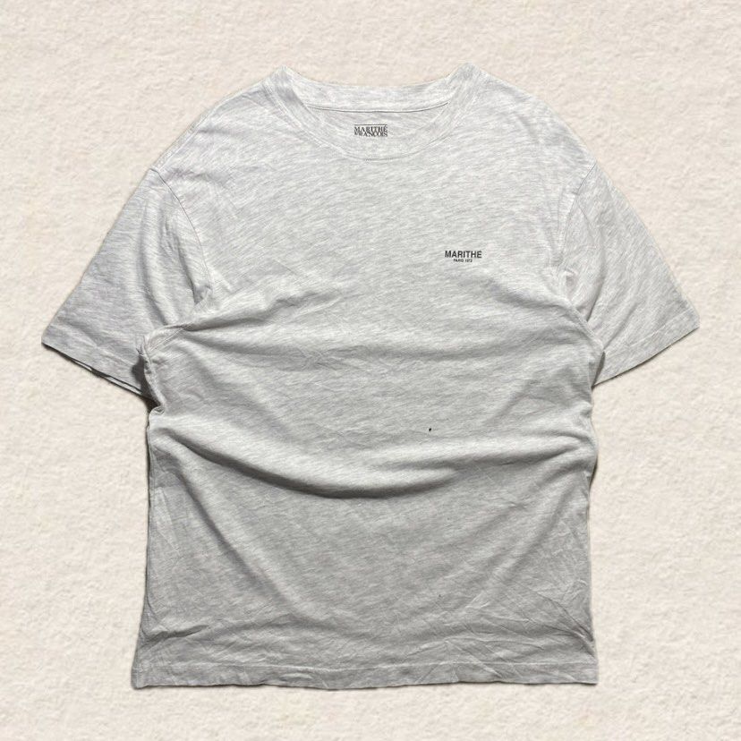 Marithe Francois Girbaud Small Logo Grey Shirt MFG (Category: Shirts) located in Nasipit. Submitted by yopey (Listing ID 1469898247, Image 1). Description: Marithe Francois Girbaud Small Logo Grey Shirt MFG Size: M-L Dimes: 21.5x28 Condition: Verygood Price: 800.