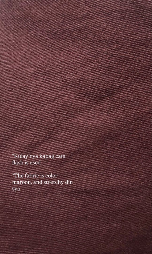 Maroon Straight Cut Baggy Pants (Category: Jeans) located in Cabanatuan. Submitted by zyelalaa (Listing ID 1470053772, Image 2). Description: Length “40 Waist “29-31 see next slide for details🙉 Pm/dm for more details!💋.