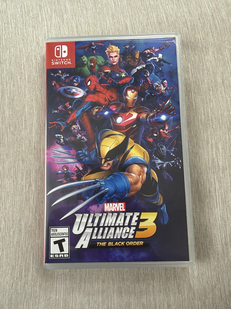 Marvel Ultimate Alliance 3 The Black Order Nintendo Switch (Category: Nintendo) located in Muntinlupa City. Submitted by jrl030 (Listing ID 1470118722, Image 1). Description: - Game: Marvel Ultimate Alliance 3 (Nintendo Switch) - Roster: Over 30 playable Marvel characters (Avengers, Guardians of the Galaxy, X-Men) - Multiplayer: Up to 4 players (local and online options) - Condition: Physical cartridge in original case with cover art and insert .