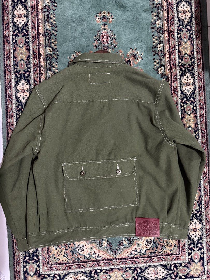 Maywe fireman’s jacket (Category: Coats, Jackets and Outerwear) located in Quezon City. Submitted by jmonteeee (Listing ID 1470051252, Image 3). Description: Tag small, Rfs: i dont use it as often as my other maywe pieces but still a great piece Width:24 Length:24 Sleeve:23 Shoulder:19.