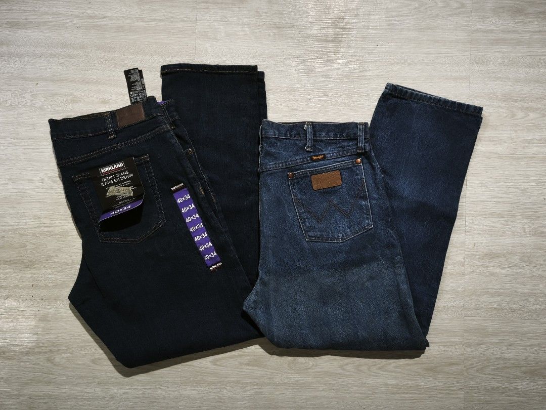 Men denim pants (Category: Jeans) located in General Tinio. Submitted by mariyaspreloved (Listing ID 1470020956, Image 2). Description: Plus size men denim pants size 40 Kirkland X Wrangler .