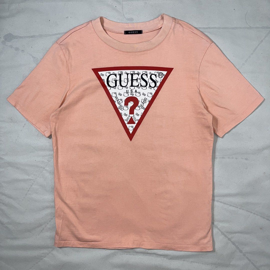 Mens Guess Collab w/ Hello Kitty Sanrio (Category: Tshirts & Polo Shirts ) located in Nasugbu. Submitted by janstuffs.ph (Listing ID 1470086697, Image 1). Description: Guess collab w/ Hello Kitty 💯Legit! Size: Medium on tag - Best fit Large Width: 21" Length: 28" Condition: 10/10 Like New Flaw: NONE Mine: 580 •Buyer shoulder shipping fee - ship via j&t. •Read details before purchasing..