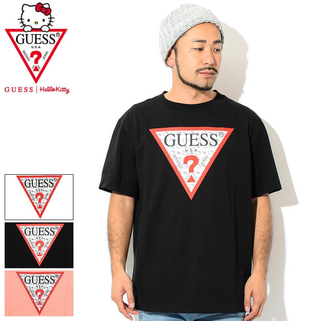 Mens Guess Collab w/ Hello Kitty Sanrio (Category: Tshirts & Polo Shirts ) located in Nasugbu. Submitted by janstuffs.ph (Listing ID 1470086697, Image 2). Description: Guess collab w/ Hello Kitty 💯Legit! Size: Medium on tag - Best fit Large Width: 21" Length: 28" Condition: 10/10 Like New Flaw: NONE Mine: 580 •Buyer shoulder shipping fee - ship via j&t. •Read details before purchasing..