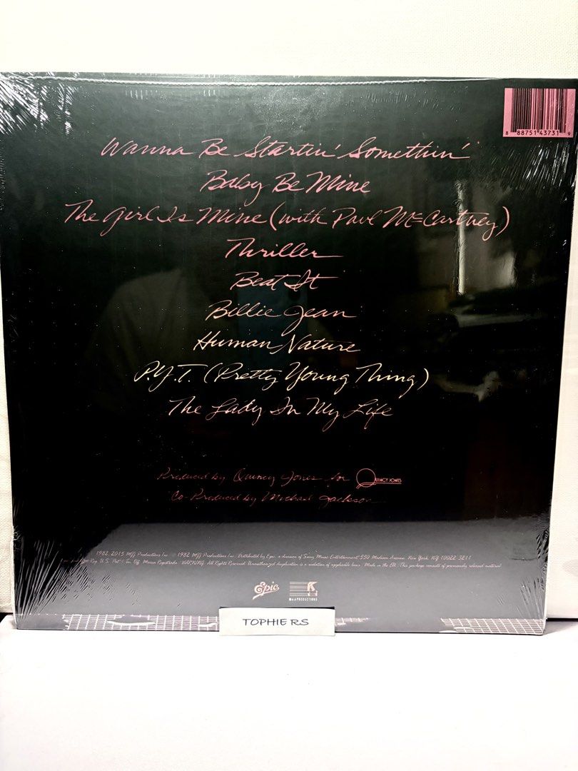 Michael Jackson Thriller Vinyl LP Bnew Sealed (Category: Vinyls) located in Las Pinas. Submitted by astro_20 (Listing ID 1469997228, Image 2). Description: BRAND NEW / SEALED - On Hand MICHAEL JACKSON - THRILLER Vinyl LP Actual Photos Posted Php2,100 (Fixed) Pls do not haggle Item Loc: Las Pinas City Buyer Books for Courier (Lalamove/Grab) Meet-Ups: Glorietta, Makati (Sundays) Maraming Salamat Po!.
