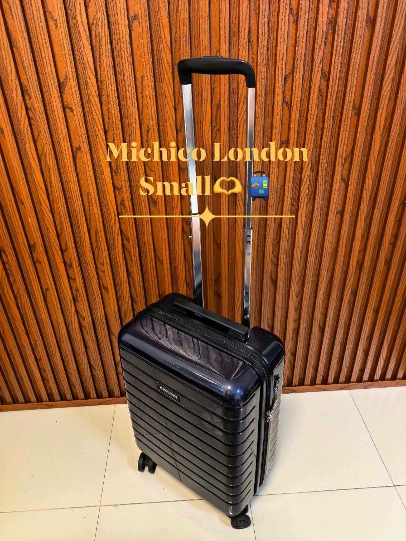 Michico London (Category: Luggage) located in Manila. Submitted by jzjapansurplus (Listing ID 1469957111, Image 1). Description: Brand: Michico London "Japan Brand" ✨ In Good condition ✅ 💯 Legit Brand ✅ Small Handcarry luggage ✅ H21" x L13.5" x D9.5" ✅ Heavy Duty Guaranteed ✅ 360°Wheels All smooth ✅ TSA007 Lock with Passcode.