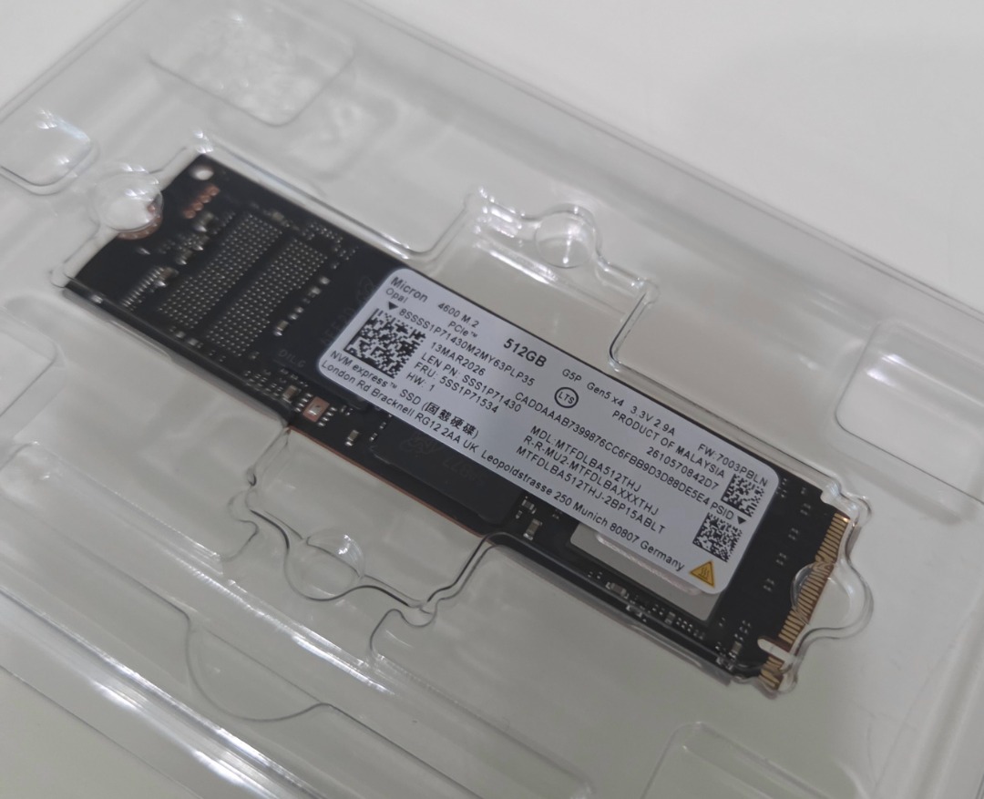 Micron 4800 512GB M.2 PCIe Gen5 x4 SSDs, Computers & Tech, Parts ...