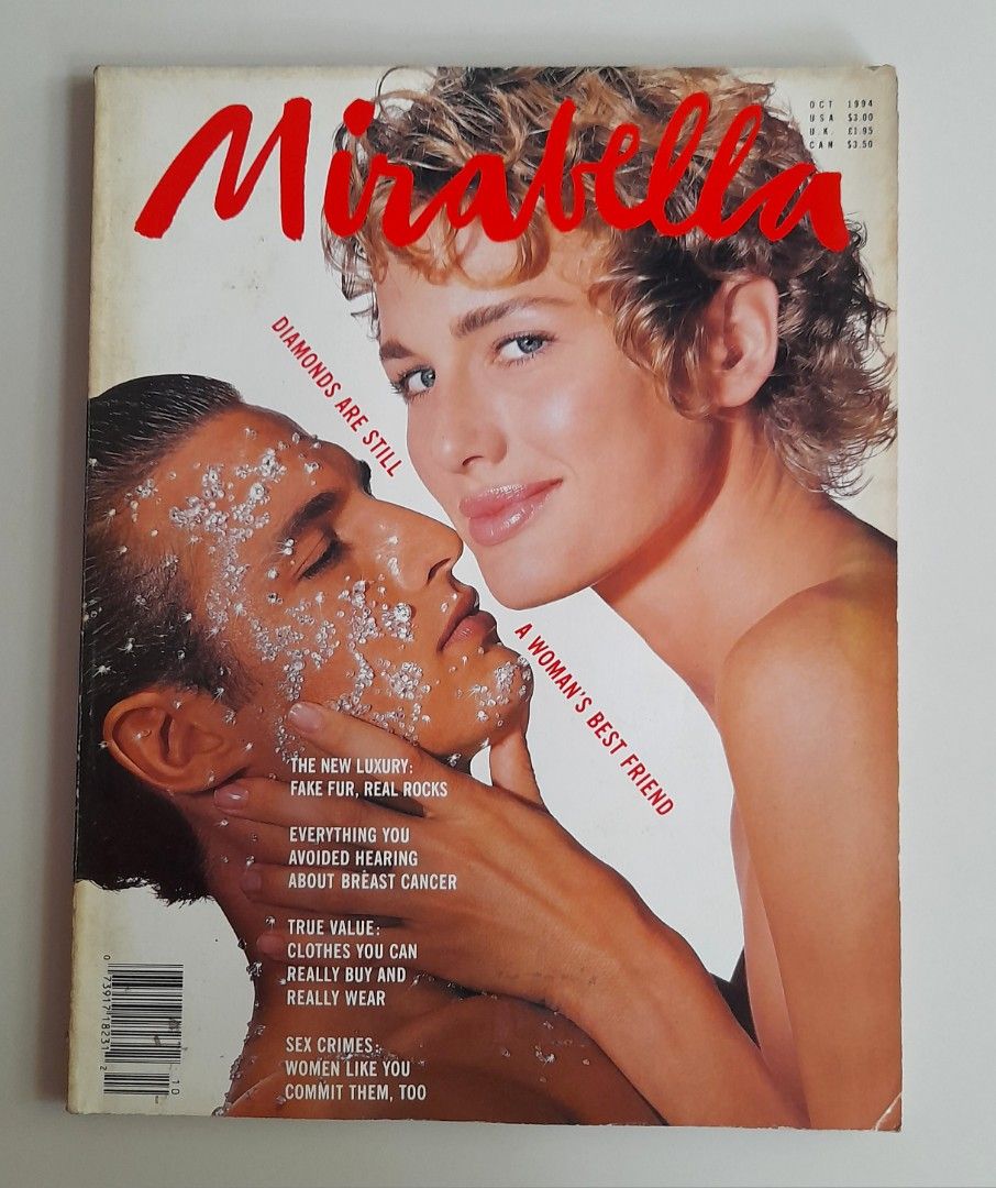 Mirabella Magazine – October 1994 Issue (Category: Magazines) located in Batangas. Submitted by bluehasnoclue (Listing ID 1469974486, Image 1). Description: ​Issue Highlights: ​Edition: October 1994 international vintage issue ("Diamonds Are Still a Woman's Best Friend"). ​Content: 90s luxury trends, fashion features, and thought-provoking lifestyle articles. ​A gorgeous archival piece for 90s fashion and magazine collectors. ​Condition Disclosur