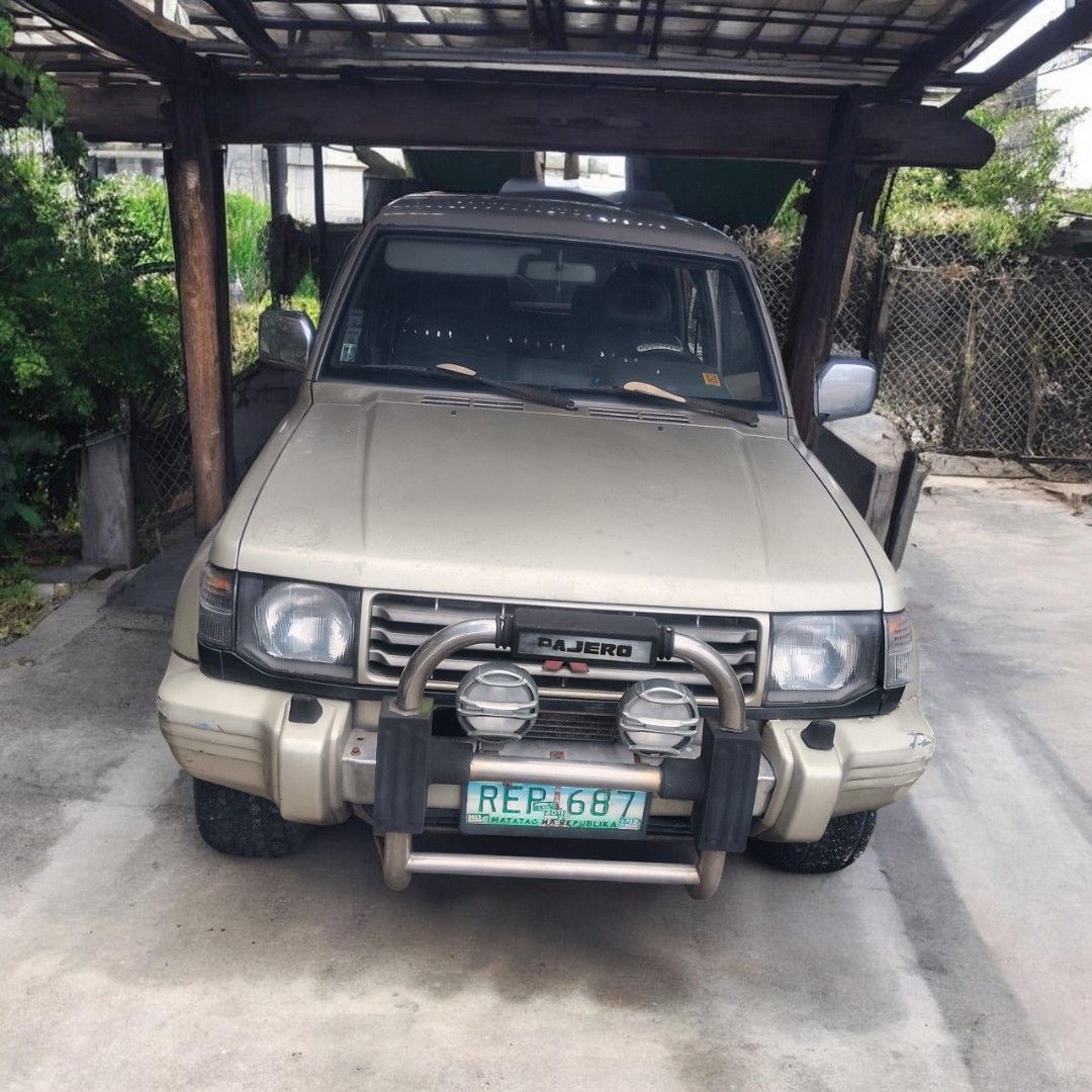 Mitsubishi Pajero Exceed Auto (Category: Used Cars) located in San Fernando, Camarines Sur. Submitted by aboadam (Listing ID 1470025675, Image 1). Description: FOR SALE: 1991 Mitsubishi Pajero Wagon 4x4 A/T Specifications: • 1991 Model • In a good working conditon • 4D56 engine Diesel • 4x4 Automatic Transmission • 180,000 KM • Registered until July 2027 • Original Paint • New Tires 2025 • Original OR/CR • under warranty battery • AirCon not work