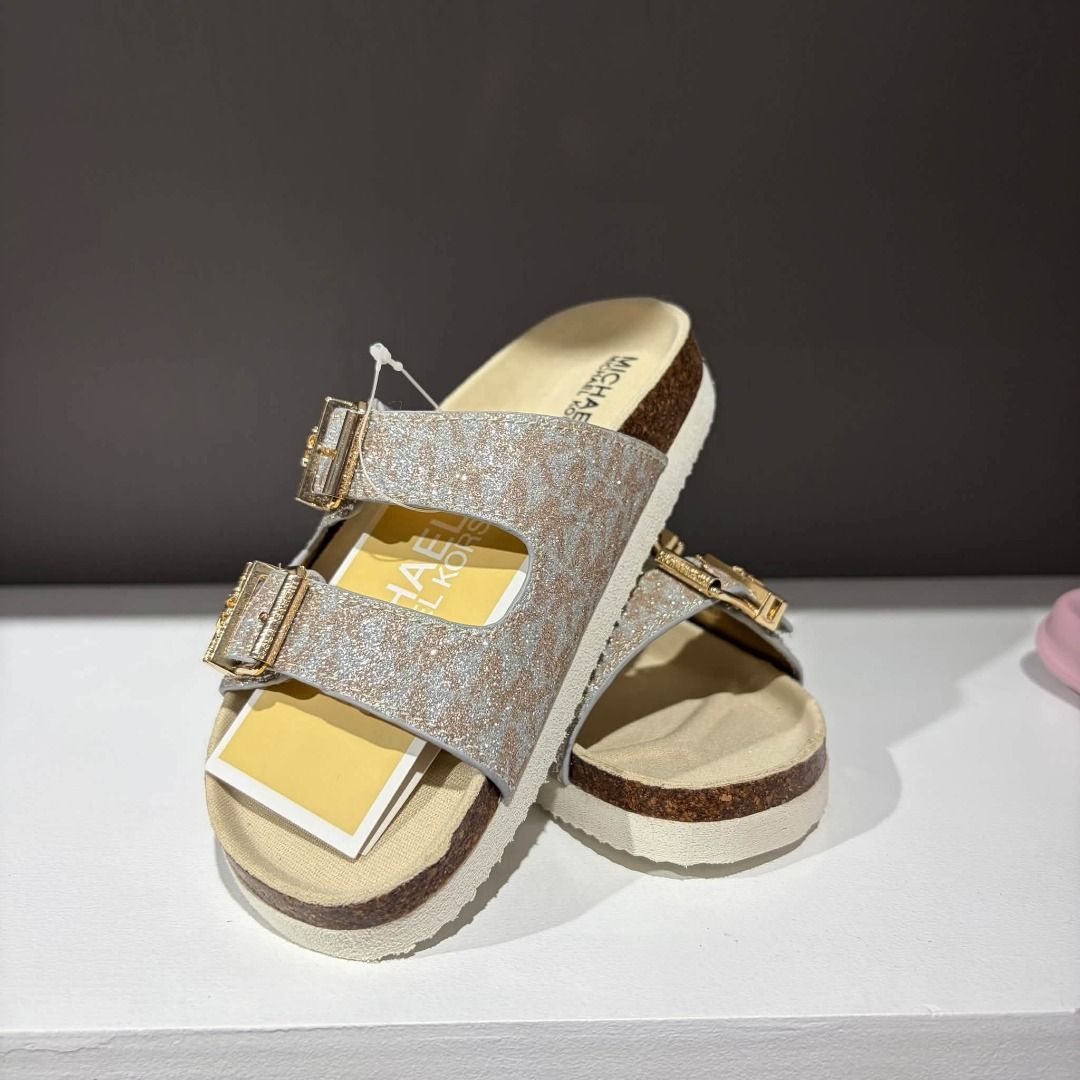 MK Tinsel Sandals Kids (Category: Slippers and slides) located in Rizal. Submitted by hiraya16 (Listing ID 1469998873, Image 2). Description: Limited Quantity Onhand ready to ship Michael Kors US11/US12/US13.