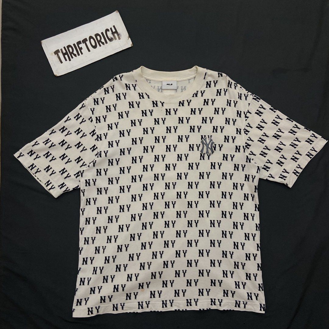 Mlb ny aop cream tshirt (Category: Tshirts & Polo Shirts ) located in Manila. Submitted by ivan_carbungco (Listing ID 1469997087, Image 1). Description: MLB NY AOP CREAM TSHIRT 21 by 27.5 GOOD CONDITION NEED WASH COMPLETE TAGS 800 CLAIM.