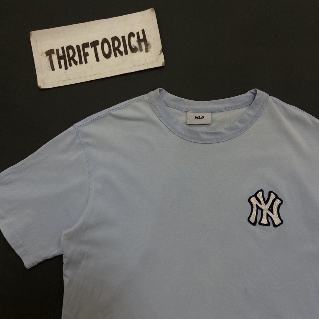Mlb ny embroid logo sky blue tshirt (Category: Shirts) located in Manila. Submitted by ivan_carbungco (Listing ID 1469998118, Image 2). Description: MLB NY EMBROID LOGO SKYBLUE TSHIRT 22.5 by 25.5 GOOD CONDITION NEED WASH COMPLETE TAGS 800 CLAIM.
