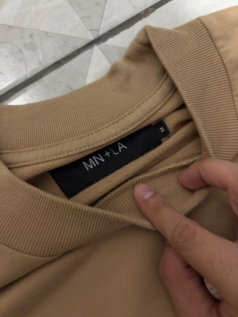 MN+LA Mock Neck Shirt (Category: Tshirts & Polo Shirts ) located in Pasig City. Submitted by chamoisee (Listing ID 1470031727, Image 2). Description: MN+LA Mock Neck Shirt 21.5” x 25” cropped fit medium on tag.