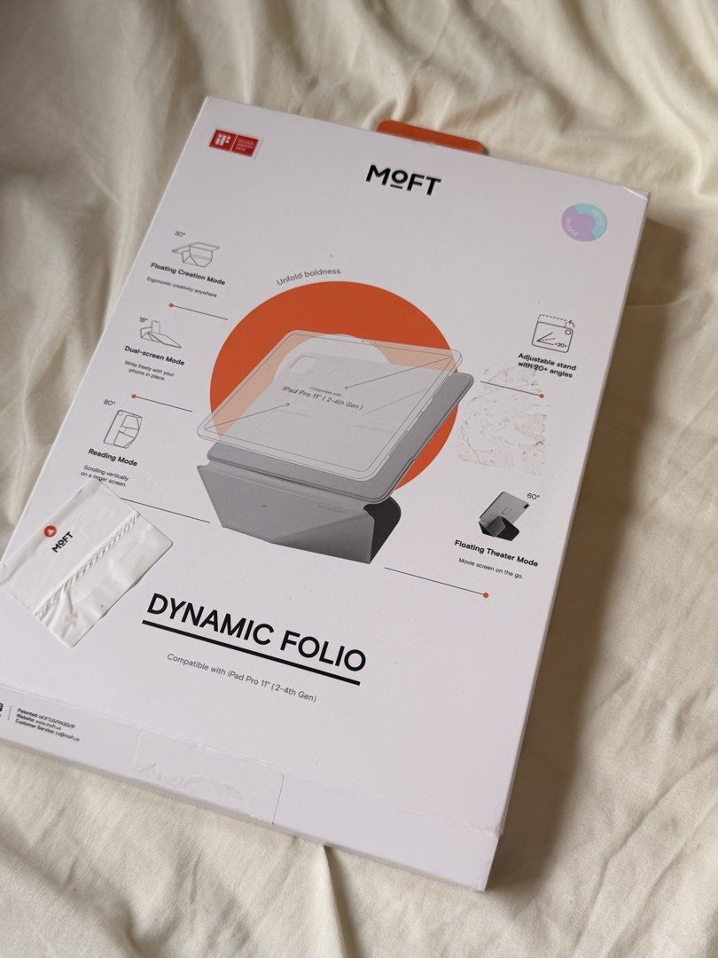 MOFT Dynamic Folio for iPad Pro 11” (2nd–4th Gen) | Lavender / Mint (Category: iPad) located in Manila. Submitted by sam.claree (Listing ID 1469987729, Image 1). Description: rfs: bought wrong size for my ipad:( Selling my MOFT Dynamic Folio in a pretty lavender and mint color combination! Includes the original box and instruction insert. • Compatible with iPad Pro 11-inch 2nd, 3rd, and 4th generation, as indicated on the box • Foldable design wi