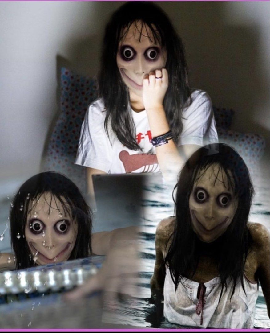 Momo Mask for Halloween (Category: Kids Toys) located in Pasig City. Submitted by ainee.and.emmett (Listing ID 1470053820, Image 1). Description: 15 pcs momo mask for only 300 brandnew Best for halloween .
