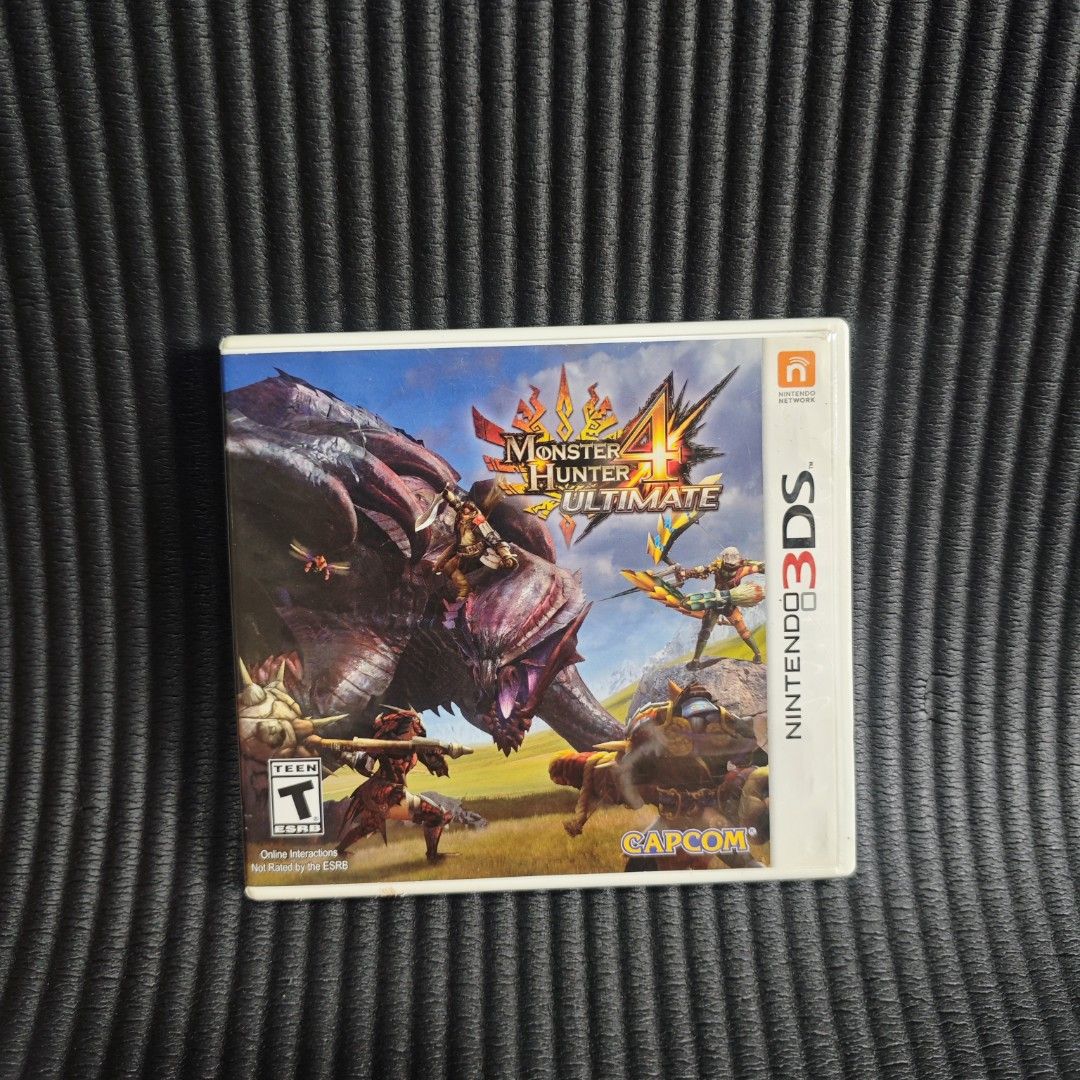Monster Hunter Ultimate 4 3DS Game (Category: Nintendo) located in Quezon City. Submitted by shopme_gadget30 (Listing ID 1470005431, Image 1). Description: kindly read the details first for sale fixed price good Condition tested and working with Case, game csrt and manual compatible to Nintendo 3DS/2DS usa region qc area meet up: sm north shipping fee must shoulder by the buyer via lalamove or grab payment: bdo/gcash happy gaming everyone.