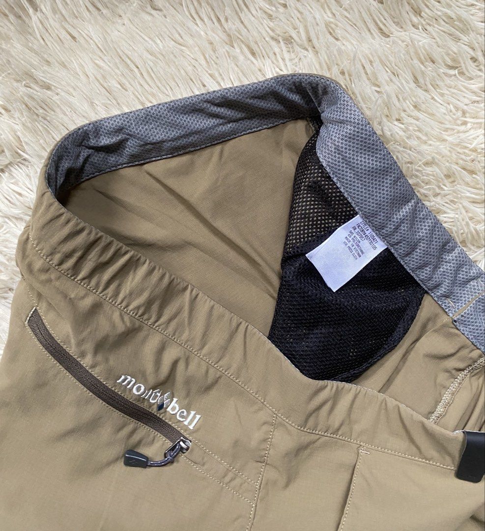 Mont-bell Hiking Pants (Category: Trousers) located in Manila. Submitted by switchcity (Listing ID 1470076341, Image 2). Description: - Brand: Mont-bell - Color: Brown - Size: Large fits 32-34 - Built-in adjustable waist belt for a secure fit - Secure zipper pocket on the back - Comfortable mesh lining inside the waistband - Ideal for hiking, camping, and all your outdoor adventures - Condition: Excellent technical trousers ready to wear.