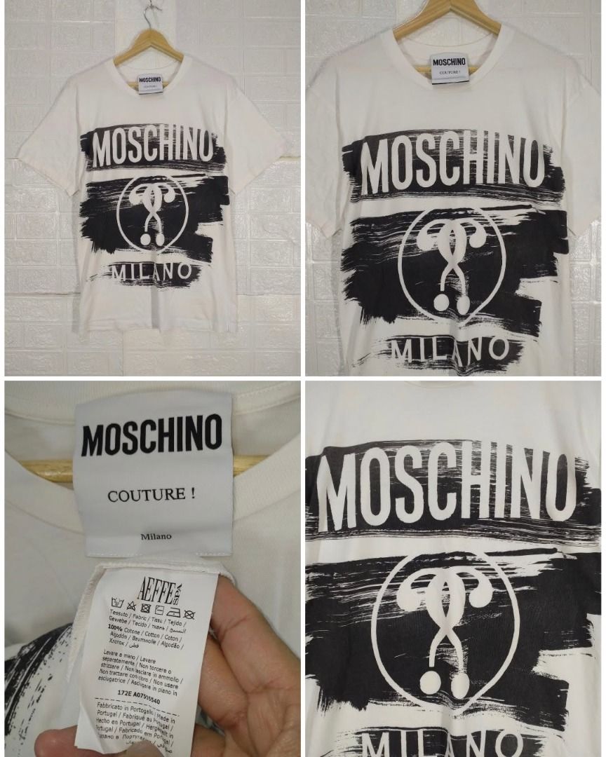 MOSCHINO TEE SHIRT (Category: Shirts) located in Baguio. Submitted by fashionfinds1999 (Listing ID 1470022323, Image 1). Description: 29 X 20 MEDIUM EXCELLENT CONDITION.