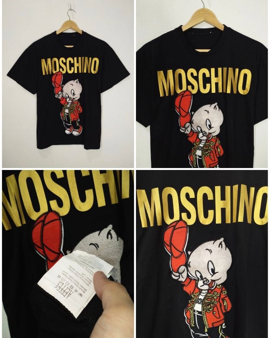 MOSCHINO TEE SHIRT (Category: Shirts) located in Baguio. Submitted by fashionfinds1999 (Listing ID 1470026597, Image 1). Description: 25 X 20 MEDIUM EXCELLENT CONDITION + SF.
