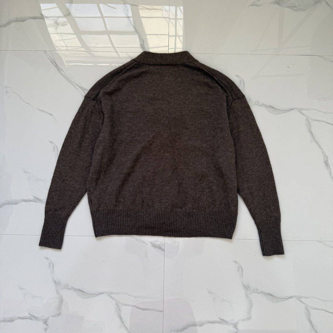 Muji Wool Cardigan (Category: Coats, Jackets and Outerwear) located in Santo Tomas. Submitted by the580closet (Listing ID 1469980779, Image 2). Description: - Size: Medium - Large 21 inches - chest 24 inches - length 21 inches - shoulder 20 inches - sleeves.