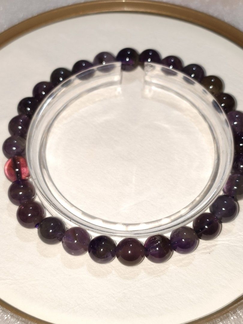 Natural 6mm Amethyst bracelet featuring deep, rich violet beads (Category: Bracelets) located in Caloocan City. Submitted by books_and_beads (Listing ID 1470109883, Image 1). Description: Known as the stone of peace and intuition, it's perfect for calming the mind and enhancing spiritual awareness. A beautiful, elegant addition to any stack 🔍 Identification · Stone: Natural Amethyst (a purple variety of quartz). · Color: Deep, rich violet and da
