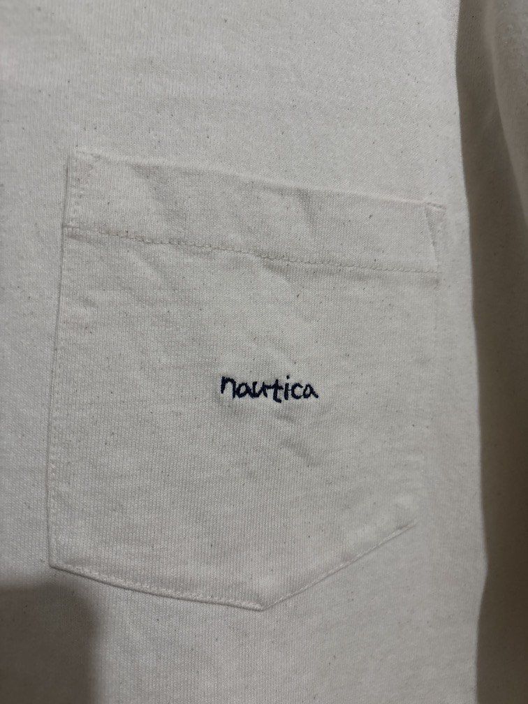 Nautica Pocket tee (Category: Tshirts & Polo Shirts ) located in Muntinlupa City. Submitted by owrayttttt (Listing ID 1470127597, Image 2). Description: - Nautica Pocket tee (Heavy) - Dimes is 24x27 - Cut tags - Needs to be washed - Free shipping via j&t.