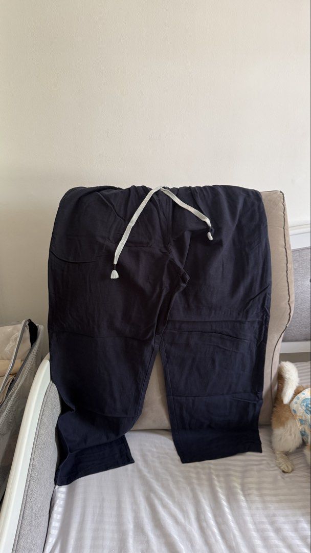 Navy Blue Drawstring Casual Pants (Category: Other Bottoms) located in Lipa City. Submitted by dehlclutter (Listing ID 1469958628, Image 3). Description: Navy blue casual pants with an elastic waistband and white drawstring..
