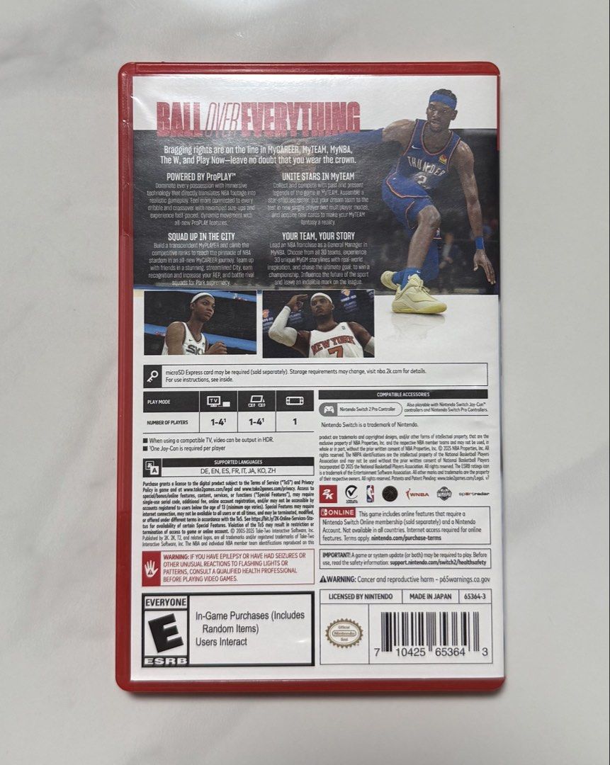 NBA 2K26 (Category: Nintendo) located in Mandaluyong City. Submitted by akebns05 (Listing ID 1470069394, Image 2). Description: NBA 2k26 for Nintendo Switch 2 📍Mandaluyong.