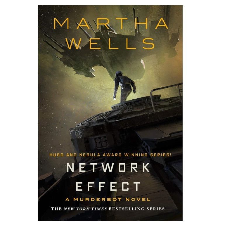 Network Effect Martha Wells Murderbot Novel Special Edition (Category: Storybooks) located in Virac. Submitted by ccarlll (Listing ID 1470128690, Image 1). Description: - Title: Network Effect by Martha Wells (The Murderbot Diaries series) - Edition: Special hardcover collector's edition - Design: Purple cloth cover with silver foil geometric details and front helmet emblem - Details: Custom printed page edges with character artwork - Condition: 
