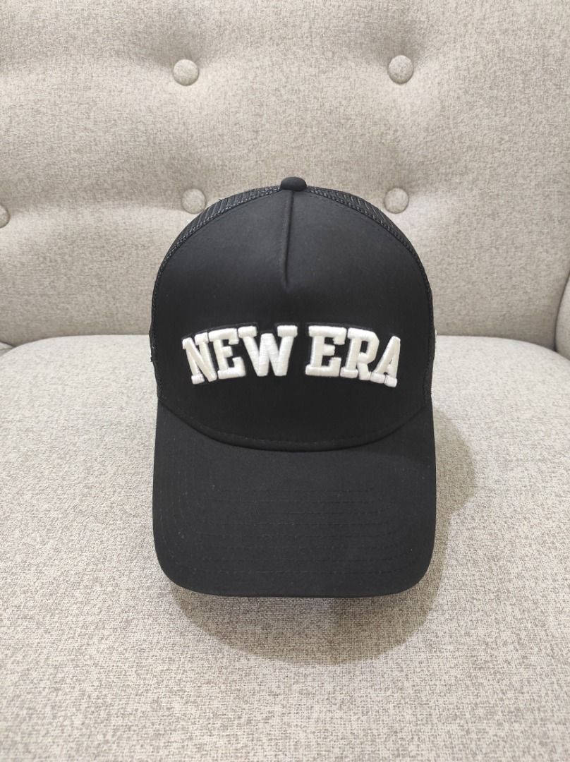 New Era Front Logo Trucker Aframe (Category: Caps & Hats) located in Taguig. Submitted by rhenzel.chronoxthrift (Listing ID 1469993357, Image 2). Description: New Era Front Logo Trucker Aframe 1400 with Free Sweatband Taguig Area Lalamove and LBC COP/COD.
