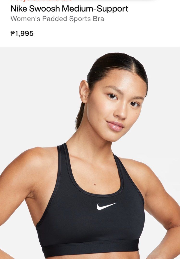 Nike | swoosh / womens small (Category: Activewear) located in Cebu City. Submitted by rarathriftedcb (Listing ID 1470032030, Image 3). Description: Nike ✅ Swoosh Racerback Sports bra Padded Small tag 🏷️ 750pesos + sf 95 Location : cebu city Page : RaRa thrifted Jnt nationwide Message us 📩.