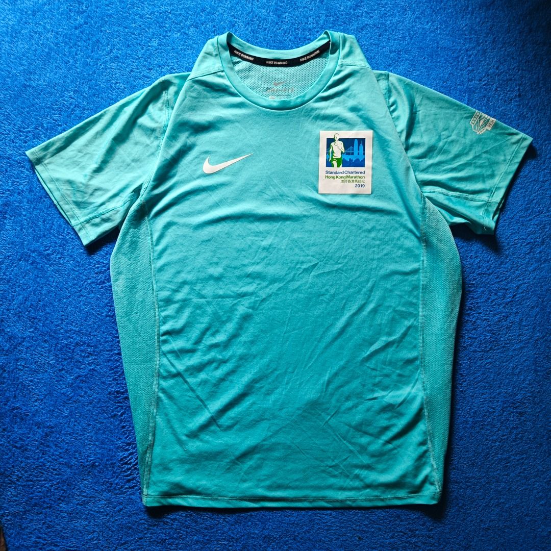Nike Dri-Fit Running T-Shirt (Category: Activewear) located in Antipolo. Submitted by juliane_thrift-declutters (Listing ID 1469982353, Image 1). Description: Nike Dri-Fit Running T-Shirt Dimes: 26×21.5 Size: Large on tag Best fit to Medium to Large • Issue: None (No Crack Prints, No Pin Holes) • Tags: Complete Wash tags • Color rate: 9/10 • Overall Condition: 8.9/10 (Excellent) * Color may vary due to lighting.