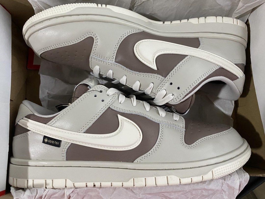 Nike Dunk Low Gore-Tex Medium Olive (Category: Sneakers) located in Paranaque City. Submitted by love.claire (Listing ID 1469993231, Image 2). Description: - Model: Nike Dunk Low Gore-Tex - Colorway: Brown and grey leather upper with a white midsole/outsole - Condition: Brand new, never worn - Inclusions: Comes with original box and GORE-TEX hangtag - Features: Weatherproof Gore-Tex technology to keep your feet dry Negotiable.