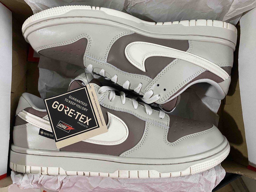 Nike Dunk Low Gore-Tex Medium Olive (Category: Sneakers) located in Paranaque City. Submitted by love.claire (Listing ID 1469993231, Image 1). Description: - Model: Nike Dunk Low Gore-Tex - Colorway: Brown and grey leather upper with a white midsole/outsole - Condition: Brand new, never worn - Inclusions: Comes with original box and GORE-TEX hangtag - Features: Weatherproof Gore-Tex technology to keep your feet dry Negotiable.