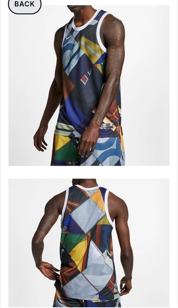 Nike KD Hyper Elite Basketball Jersey Multi-Colorblock (Category: Activewear) located in San Jose del Monte. Submitted by azetor (Listing ID 1470002217, Image 3). Description: - Authentic Nike Kevin Durant Hyper Elite basketball jersey - Eye-catching multi-colorblock pattern with mixed textures and triangular panels - Breathable mesh fabric for maximum comfort on and off the court - Classic sleeveless cut with white ribbed collar and arm openings