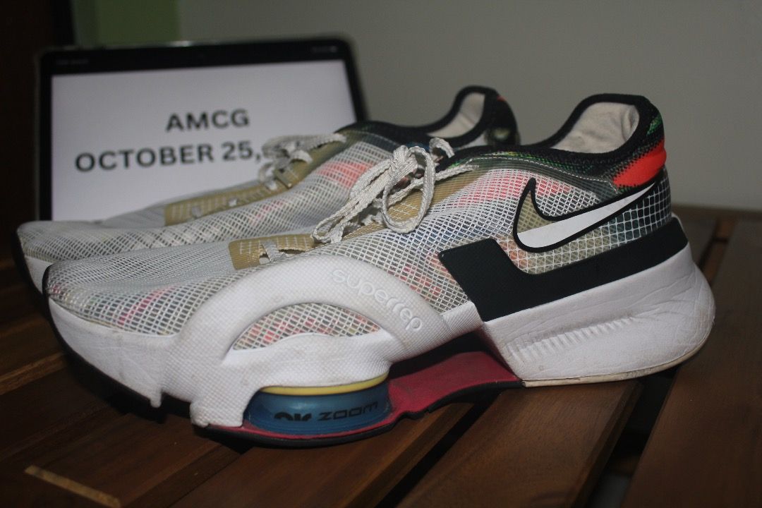 Nike Sneakers #1 – White/Multicolor Running Shoes (Category: Sneakers) located in Manila. Submitted by the.gelat0 (Listing ID 1470129240, Image 2). Description: • Original Nike sneakers • White mesh upper with multicolor accents • Bought during recovery from an injury; seldom used • No longer needed • Please see photos for actual condition and sole wear • Size: 9 US / 8 UK / 42.6 EUR • Price: ₱2,200, negotiable for serious buyers.