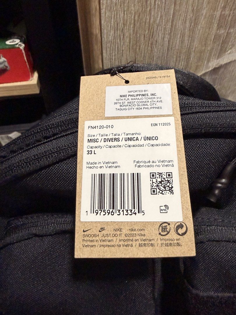 Nike Utility Power 33L (Category: Backpacks) located in Makati City. Submitted by ed98630 (Listing ID 1470021821, Image 2). Description: FOR SALE ONLY NIKE UTILITY POWER 33L BLACK BRANDNEW ORIG / 100% MONEY BACK GUARANTEE IF FAKE ₱3,899 NEGO SLIGHT FROM ₱4,995 SRP 2PCS ONHAND 5PCS AVAIL MEET UP OR LALAMOVE IF MEET UP AROUND MAKATI OR MANILA AREA.